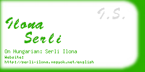 ilona serli business card